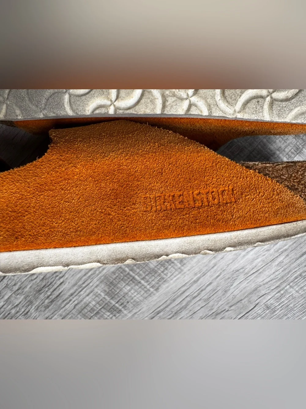 Birkenstock Kids Orange Suede Two-Buckle Sandals